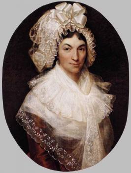 Francois-Joseph Kinsoen : Portrait Of Jeanne Bauwens van Peteghem